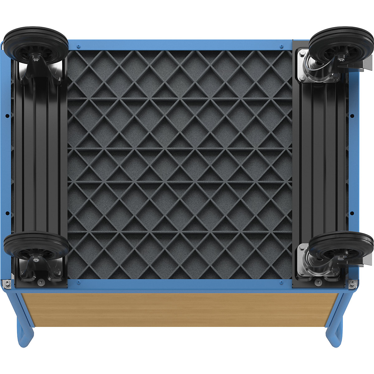 Carrello a pianale con sponde in legno – eurokraft pro (Foto prodotto 6)-5