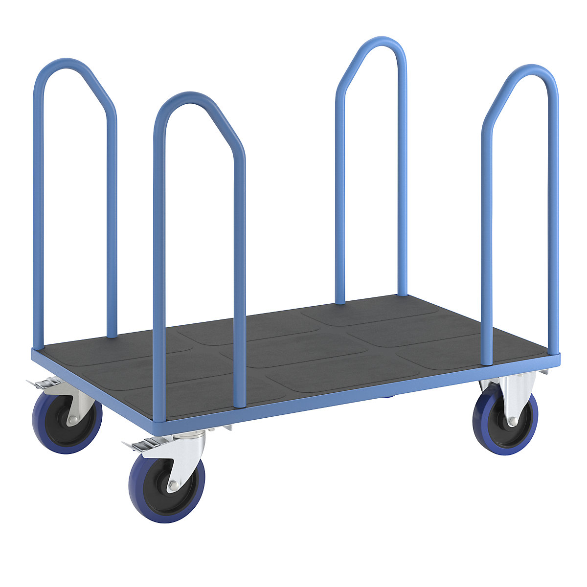 Carrello a pianale con staffe laterali - eurokraft pro