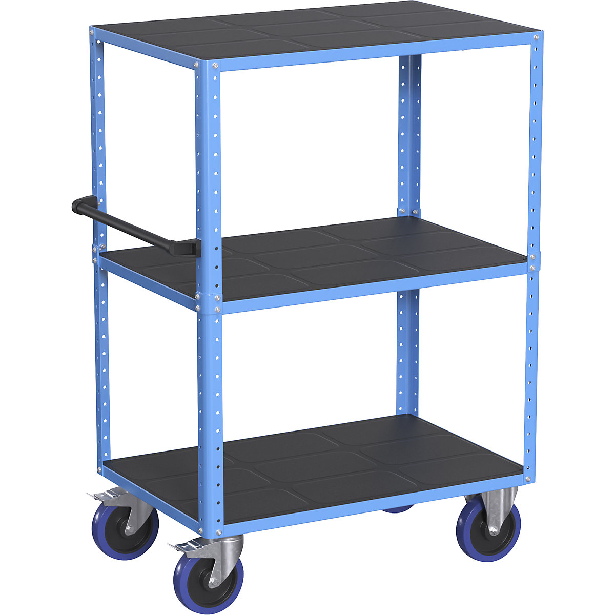 Carrello a ripiani CustomLine, aperto su 4 lati – eurokraft pro