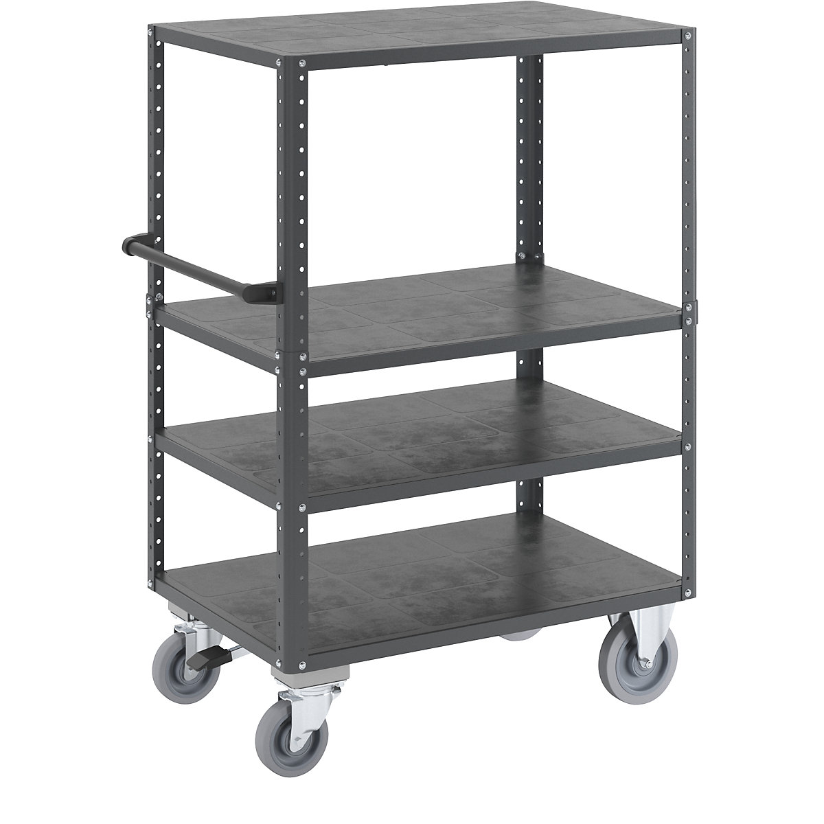 Carrello a ripiani CustomLine, aperto su 4 lati – eurokraft pro