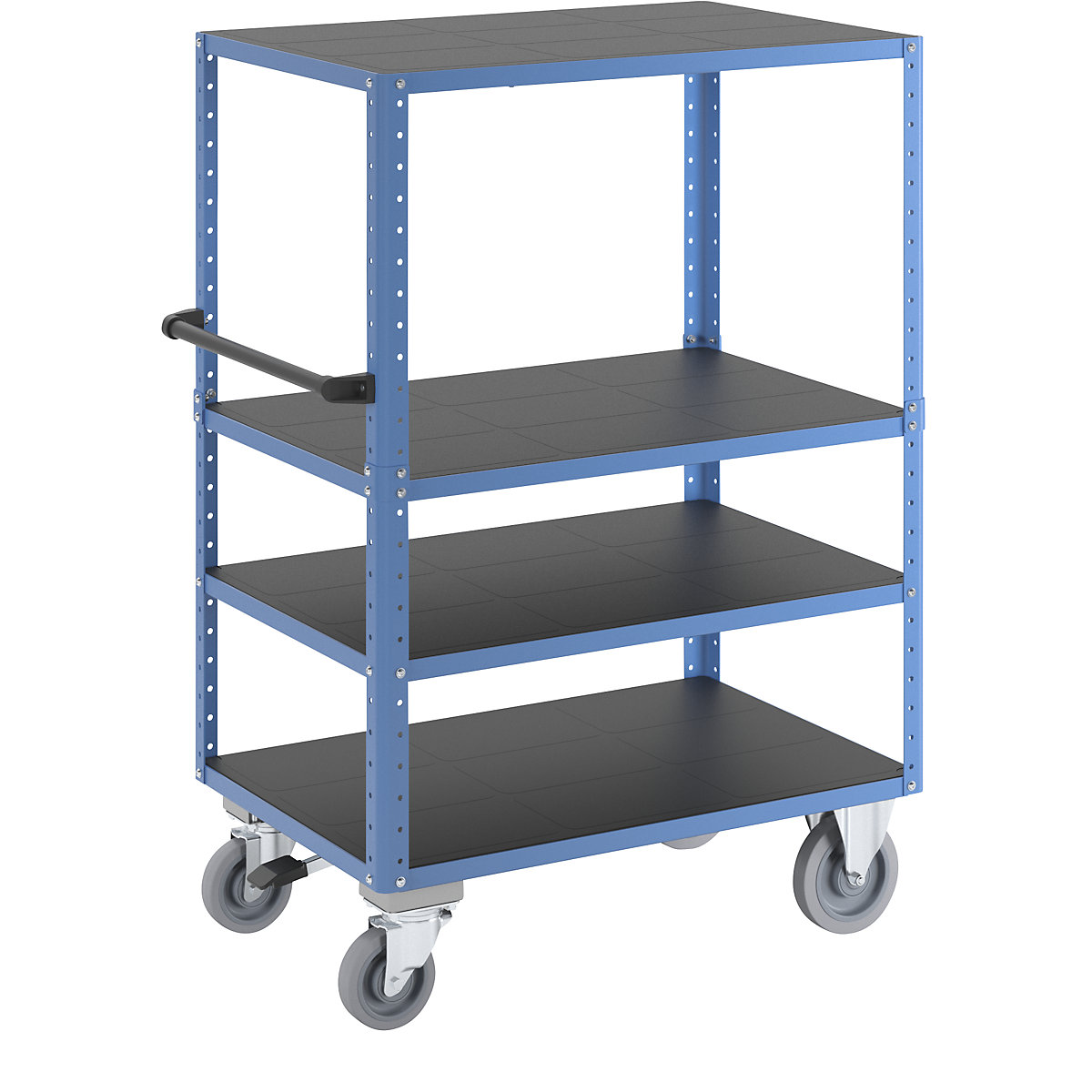 Carrello a ripiani CustomLine, aperto su 4 lati – eurokraft pro