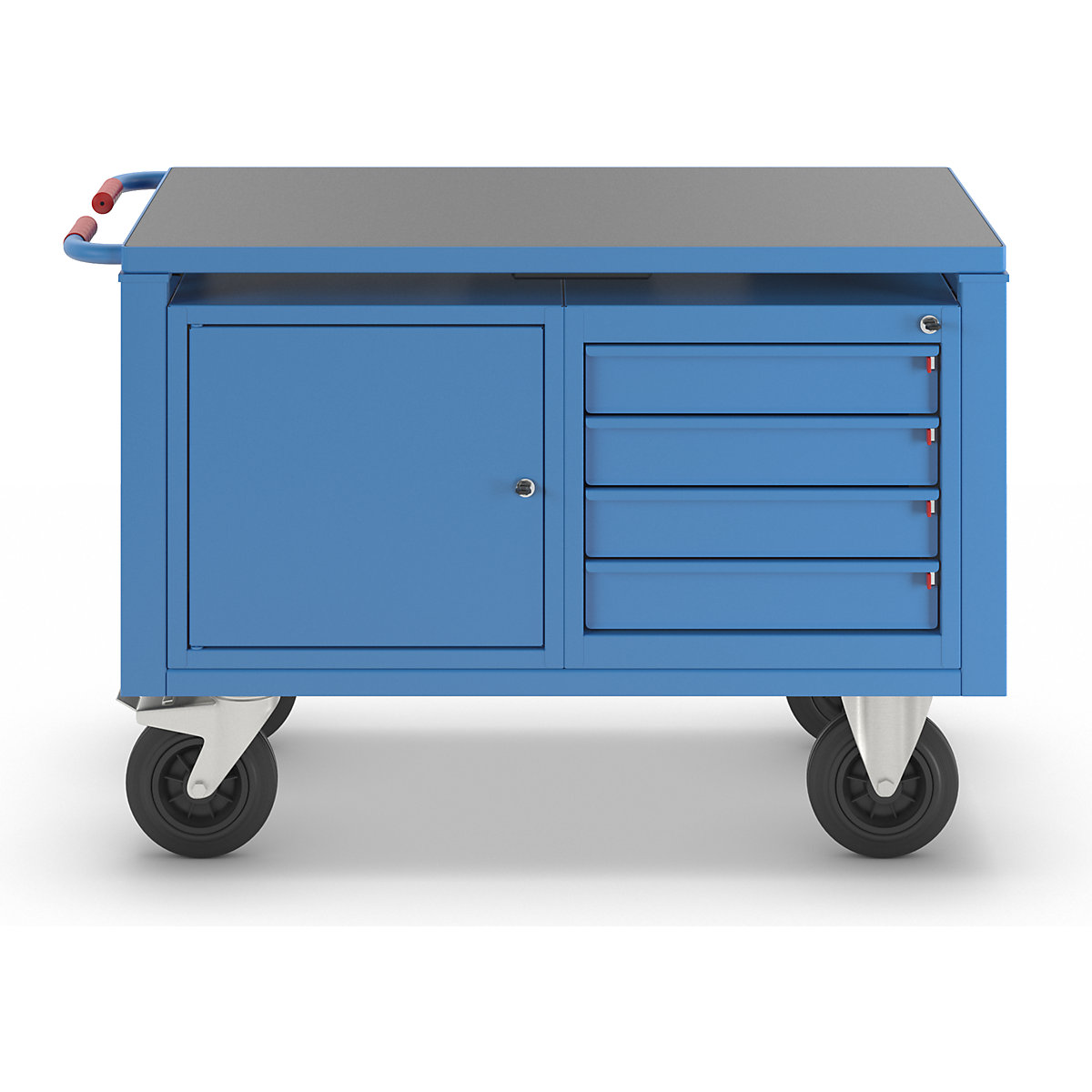 Carrello di montaggio, regolabile elettricamente in altezza – eurokraft pro (Foto prodotto 7)-6