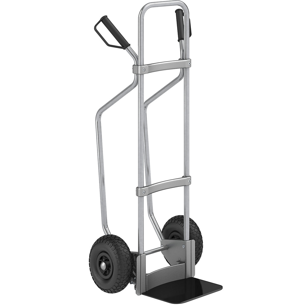 Carrello per sacchi con pattini, zincato - eurokraft pro