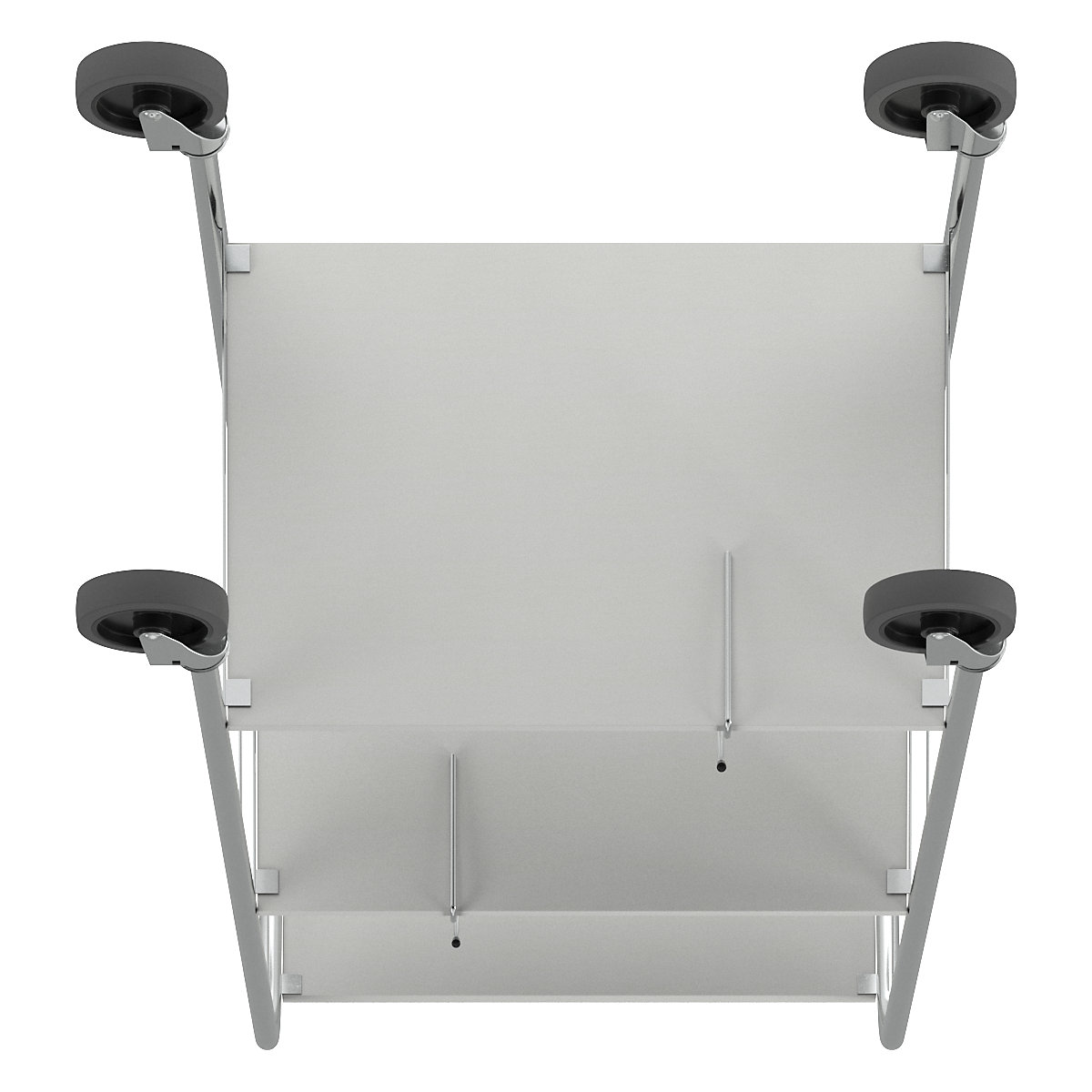 Carrello per raccoglitori con ripiano, cromato – HelgeNyberg (Foto prodotto 7)-6