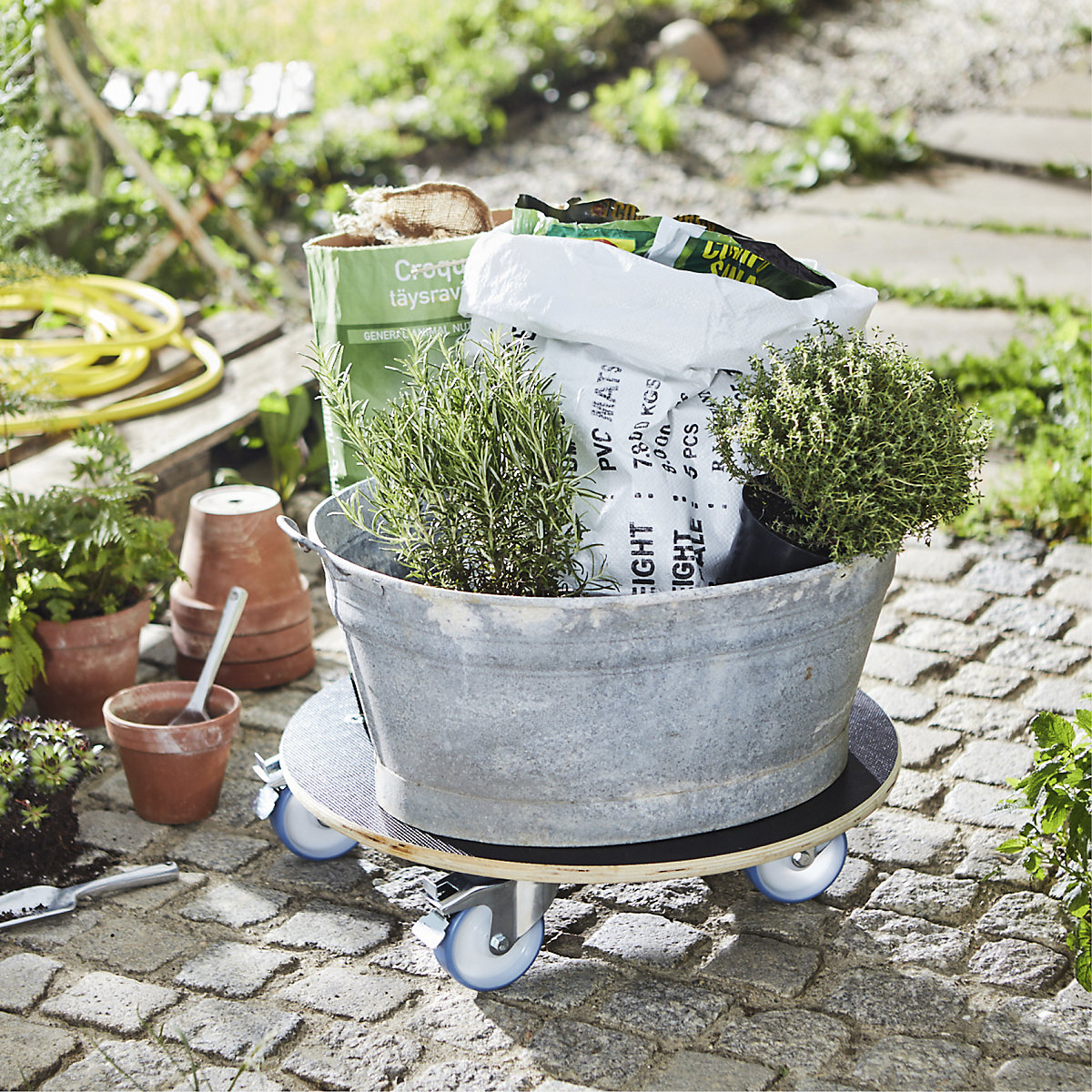 Carrellino da trasporto MaxiGRIP, rotondo – Wagner (Foto prodotto 6)-5