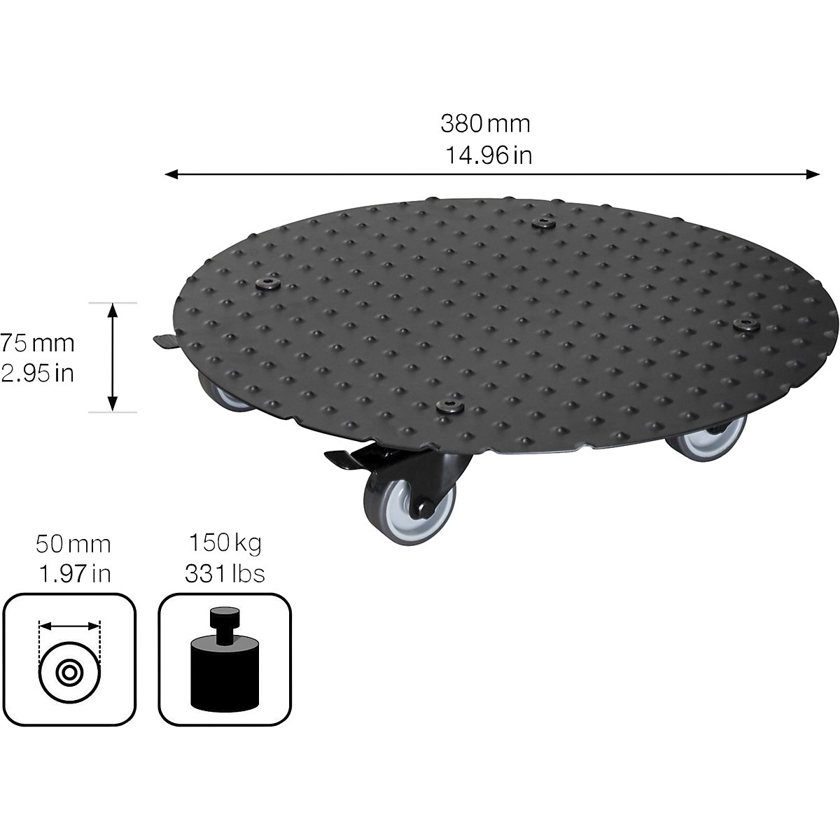 Carrello portavasi in alluminio ALASKA – Wagner (Foto prodotto 2)-1