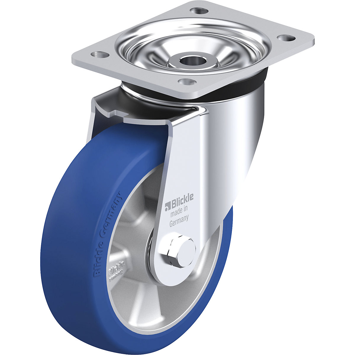 Ruota con supporto girevole in lamiera d'acciaio LK-ALBS - Blickle