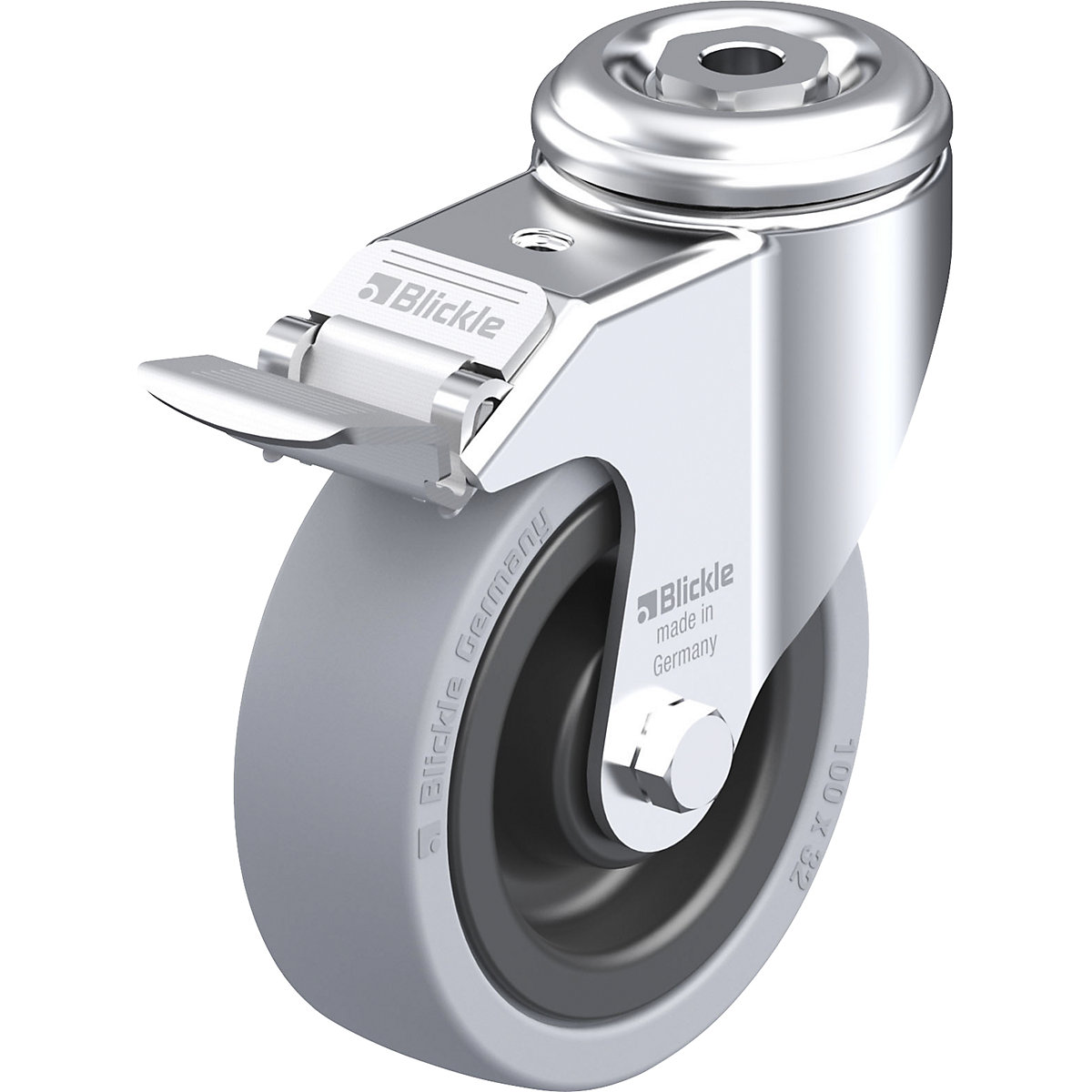 Ruota con supporto girevole per attrezzature LKRA-VPA-FI – Blickle