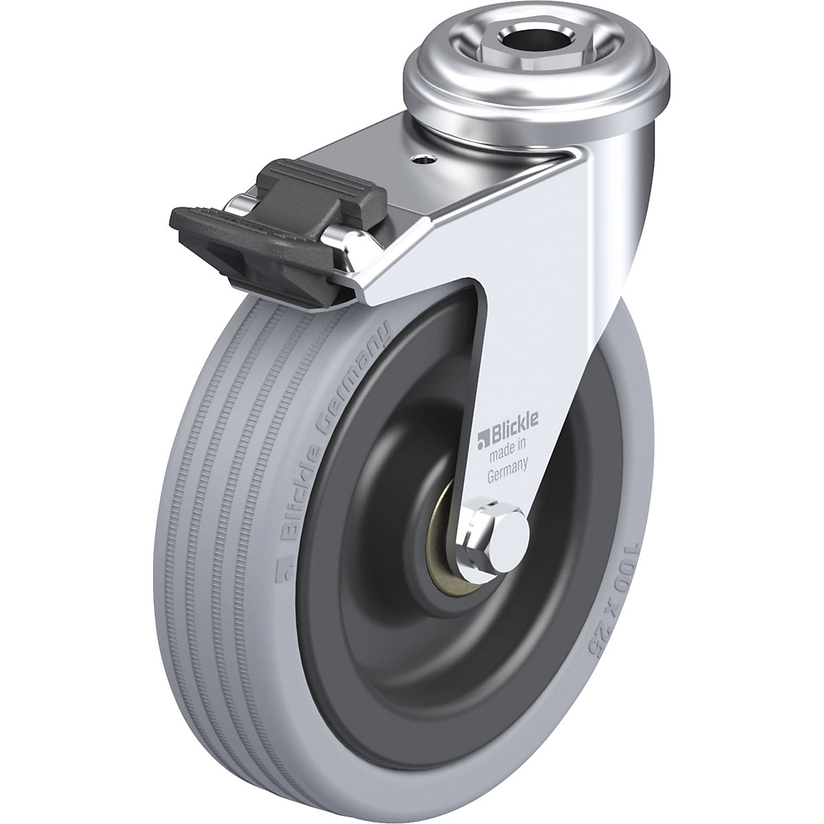 Ruota con supporto girevole per attrezzature LRA-VPA – Blickle