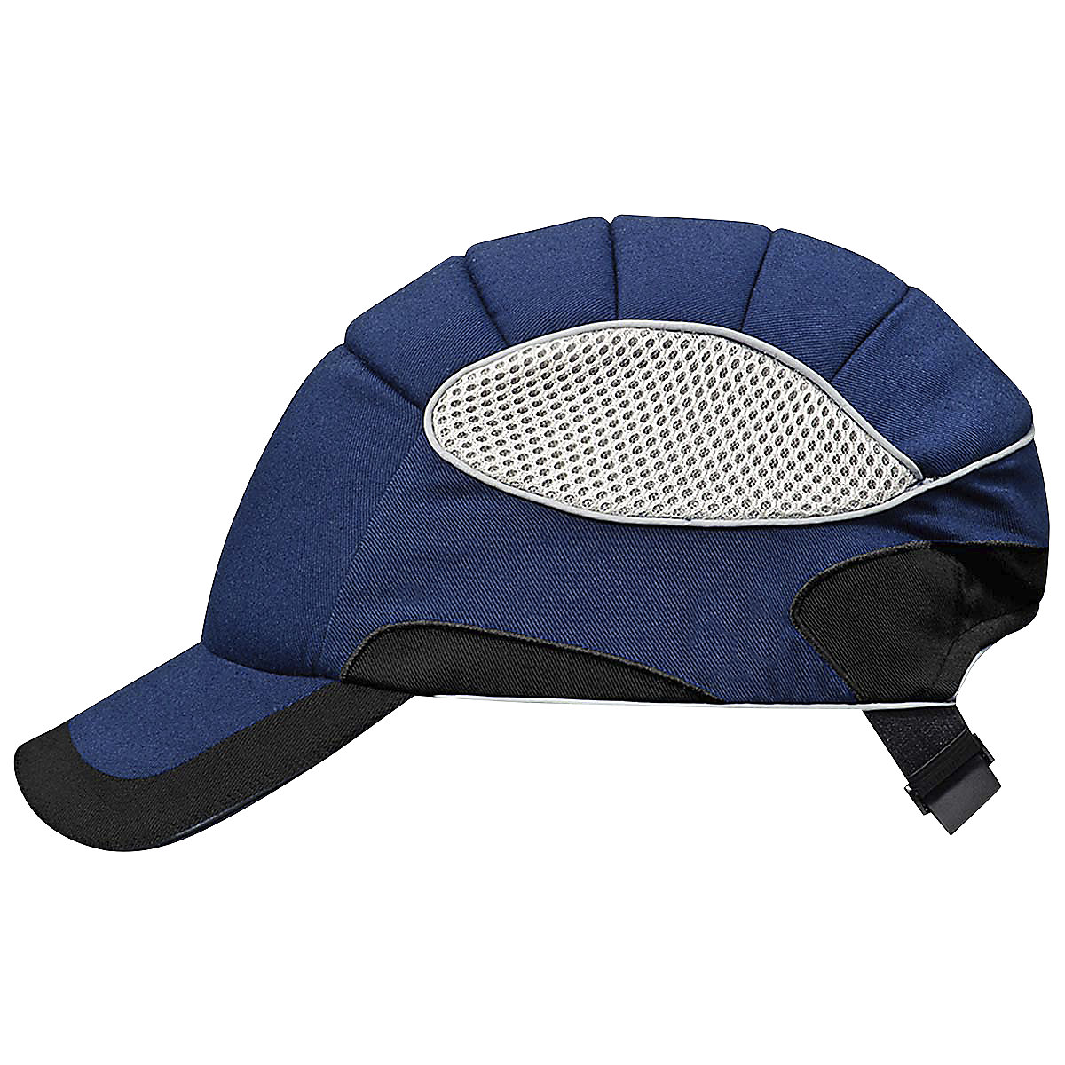 Przemysłowy lekki kask ze skorupą z ABS – VOSS HELME, obicie tekstylne, niebieski / czarny-2
