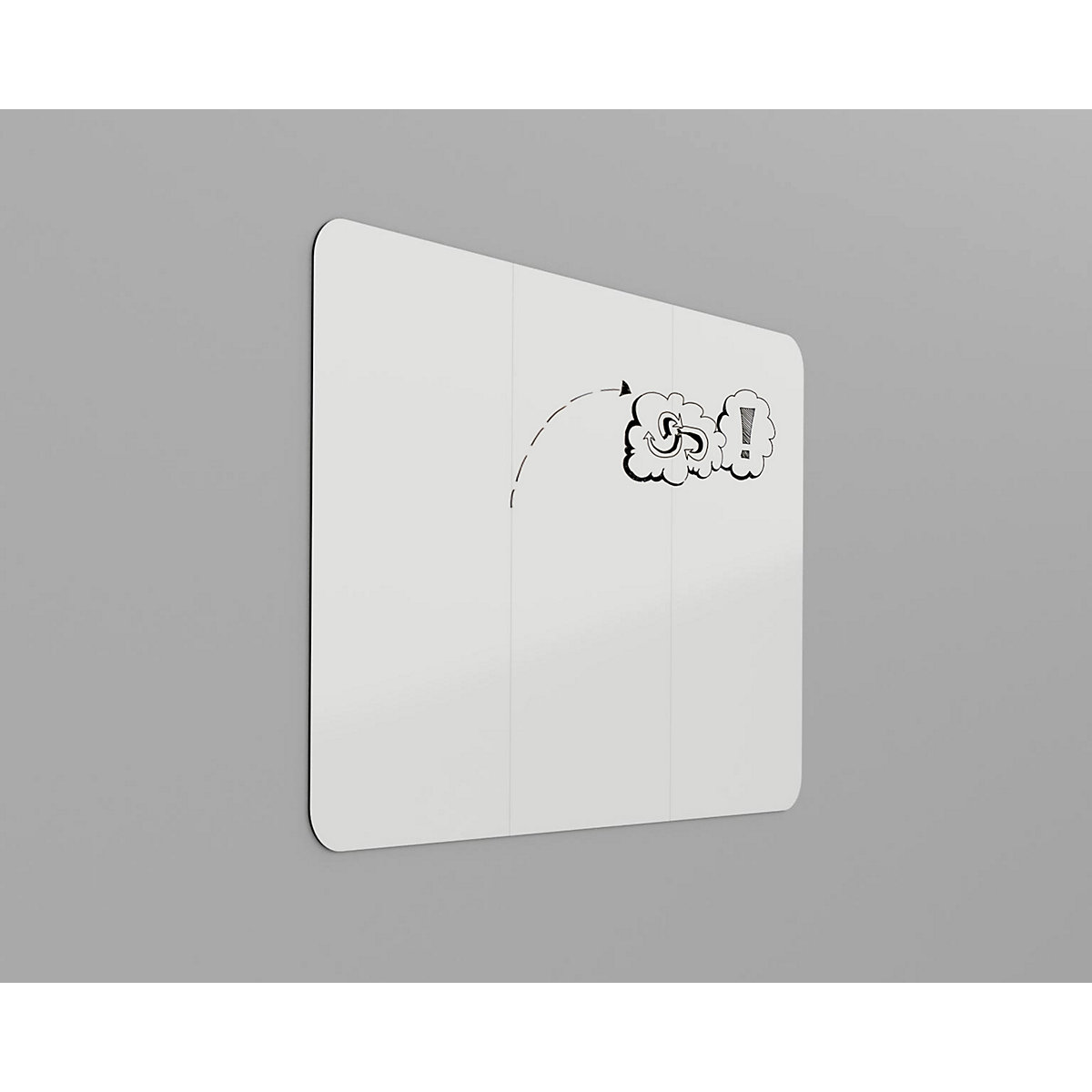 Lavagna bianca di design XXL VisuWall Curve – Chameleon (Foto prodotto 8)-7