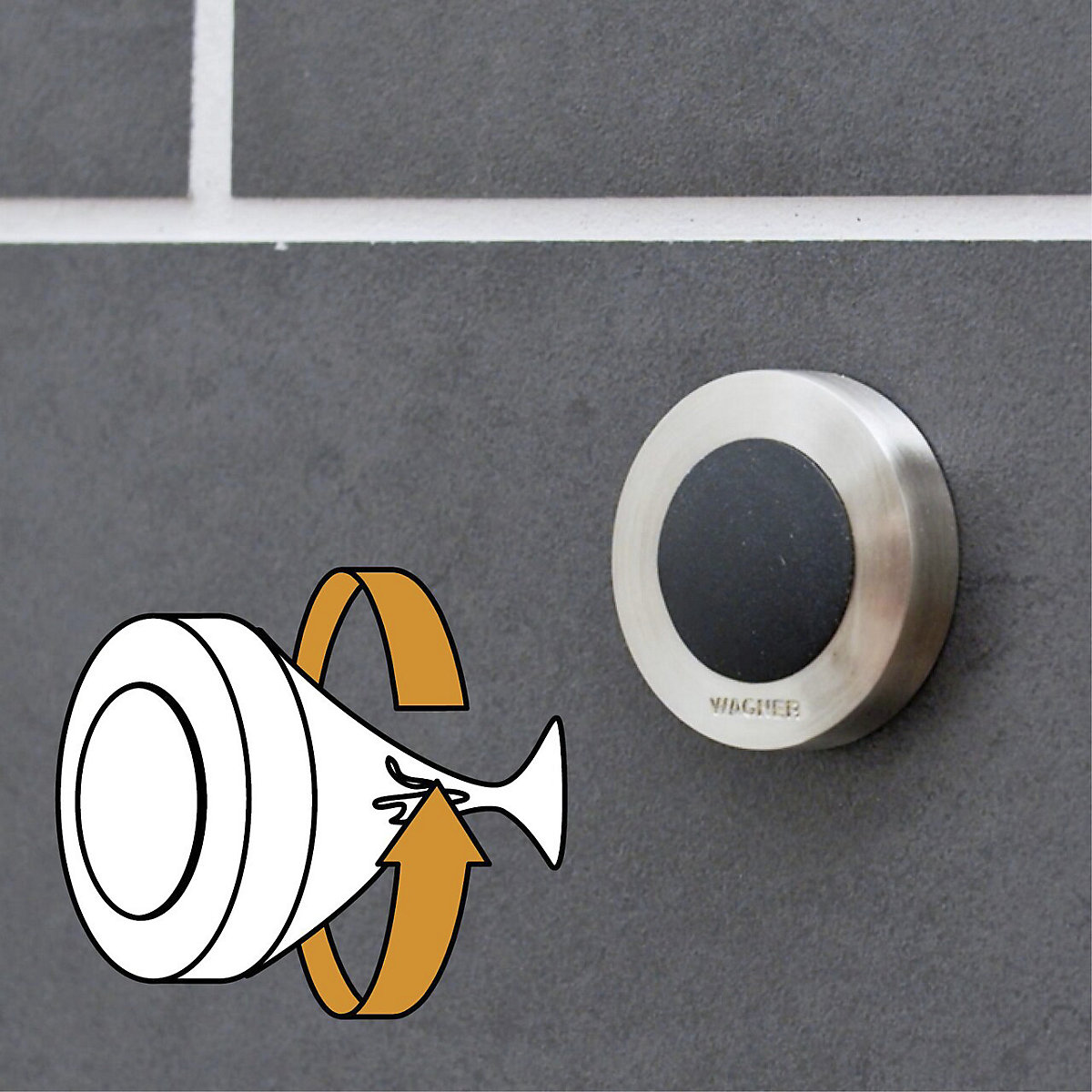 Elegante fermaporta da parete – Wagner (Foto prodotto 5)-4