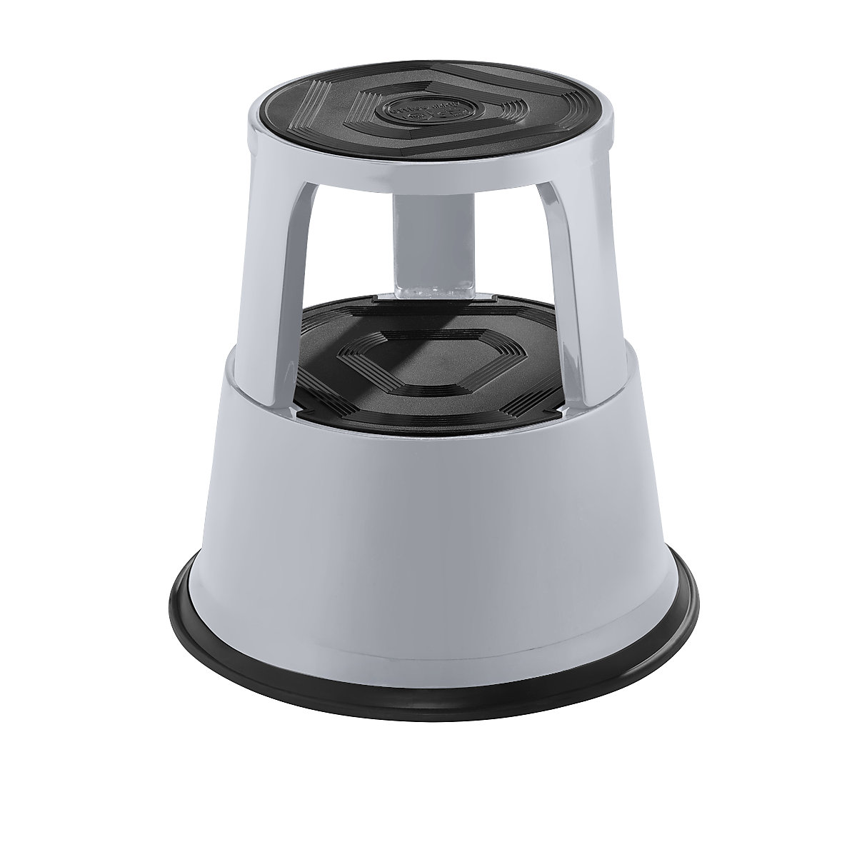 Sgabello con rotelle in robusta lamiera d'acciaio - eurokraft pro