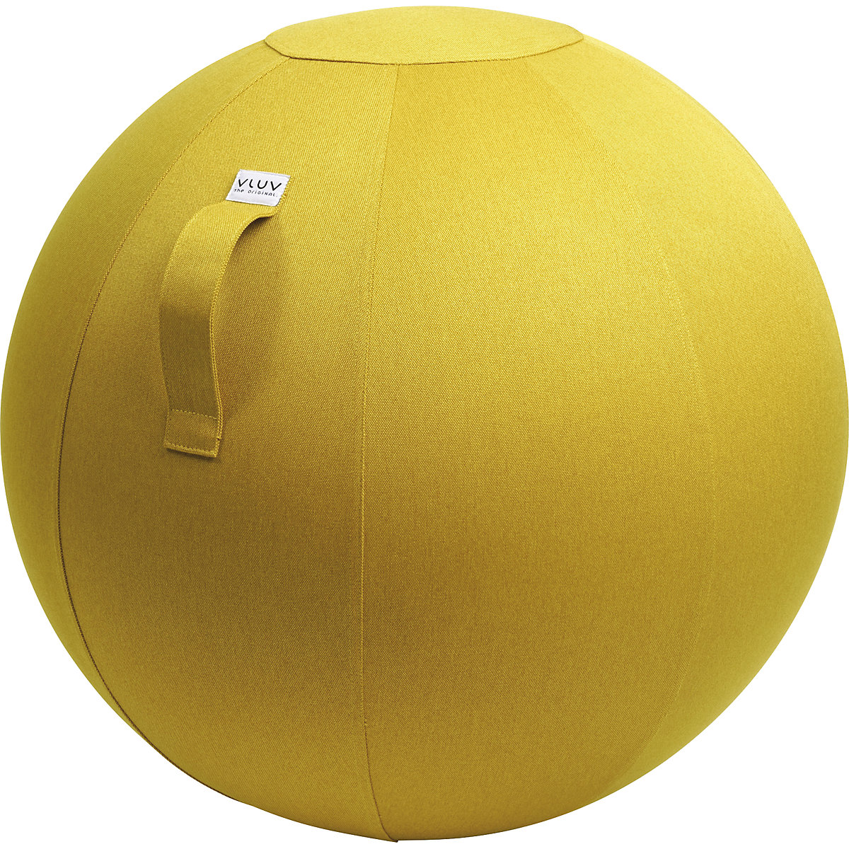 Fitball LEIV – VLUV, rivestimento in tessuto effetto canvas, 700 – 750 mm, giallo senape-5