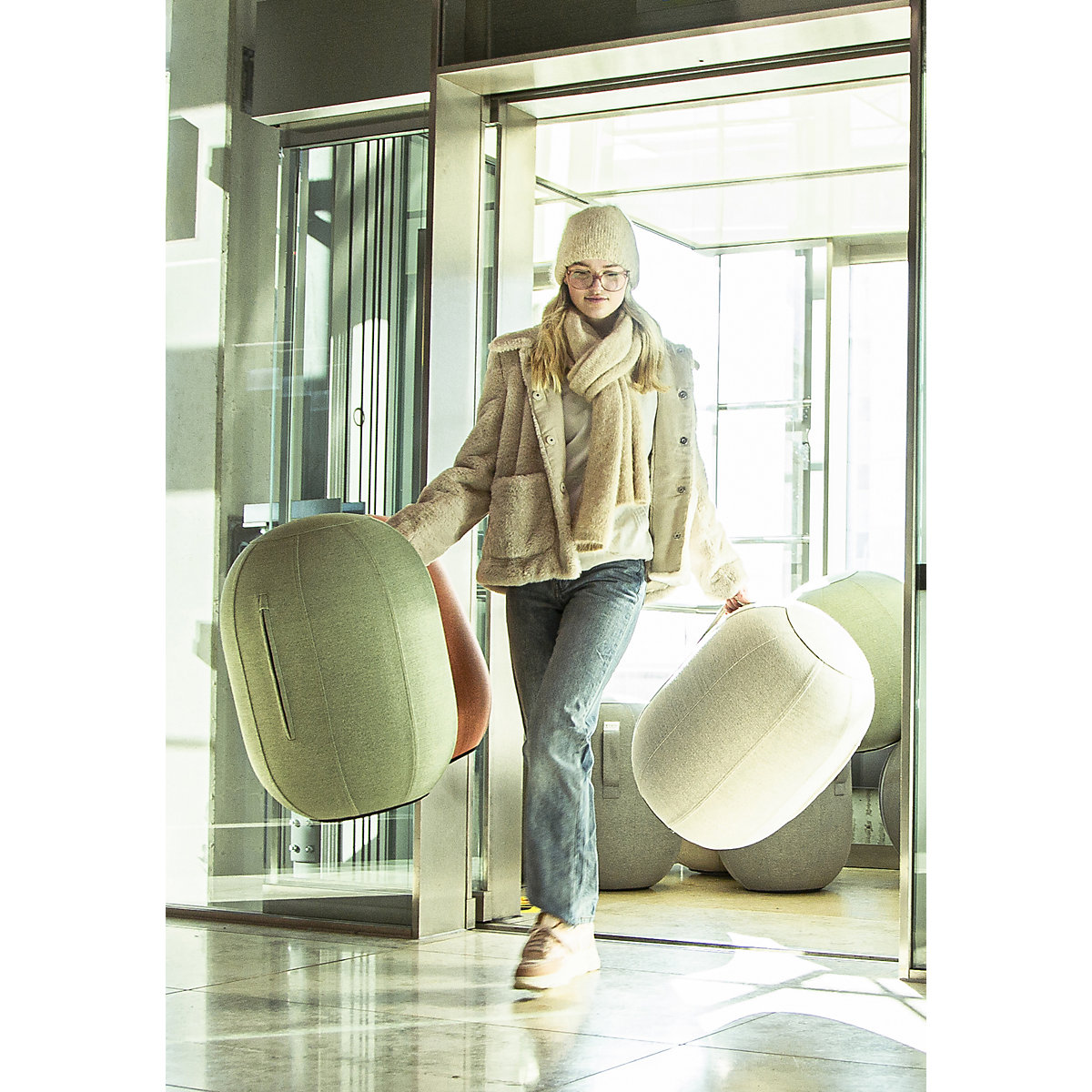 Sgabello ergonomico M VLUV KAPSUL SOVA (Foto prodotto 7)-6