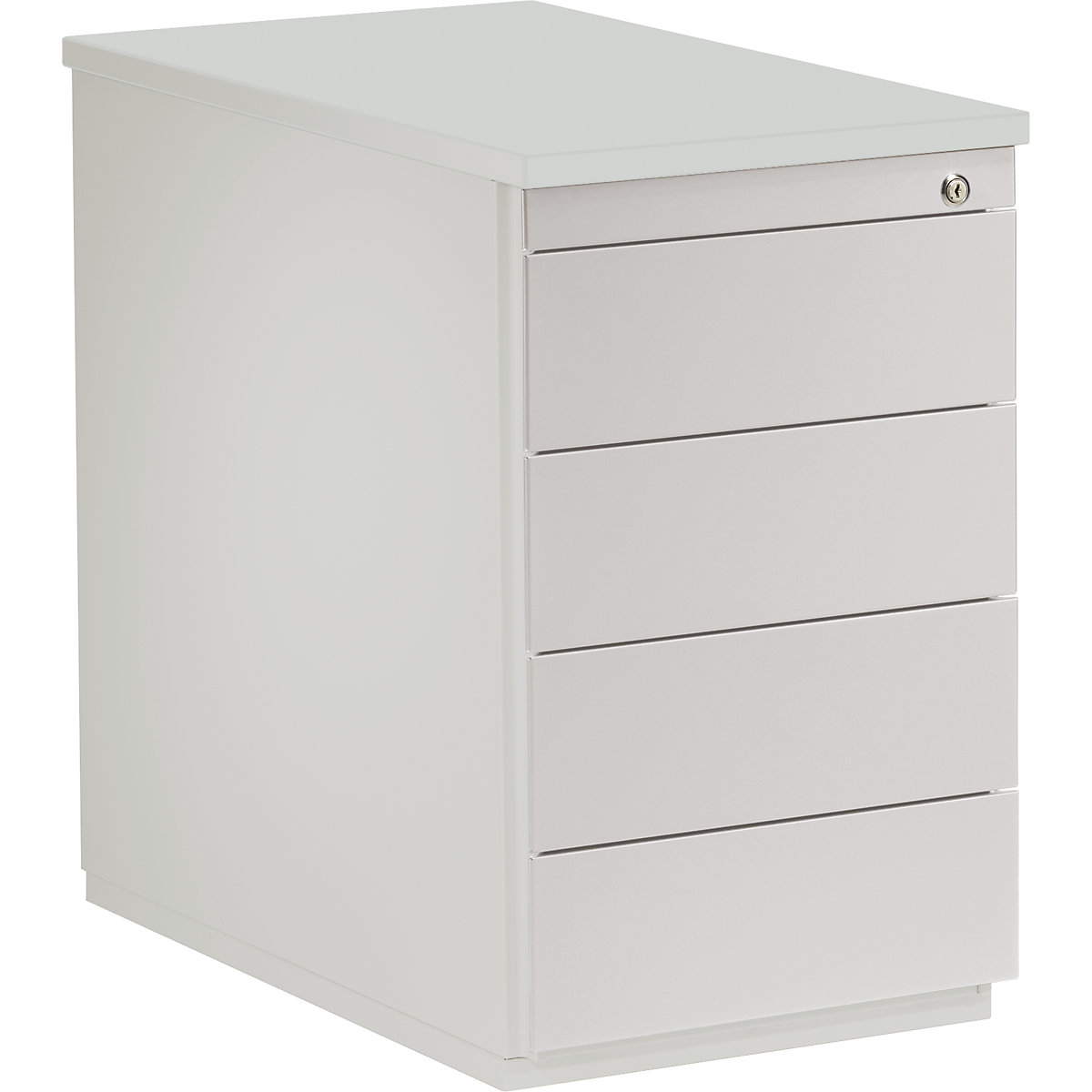 Cassettiera – mauser, alt. x prof. 720 x 800 mm, 4 cassetti, grigio chiaro / grigio chiaro / grigio chiaro-2