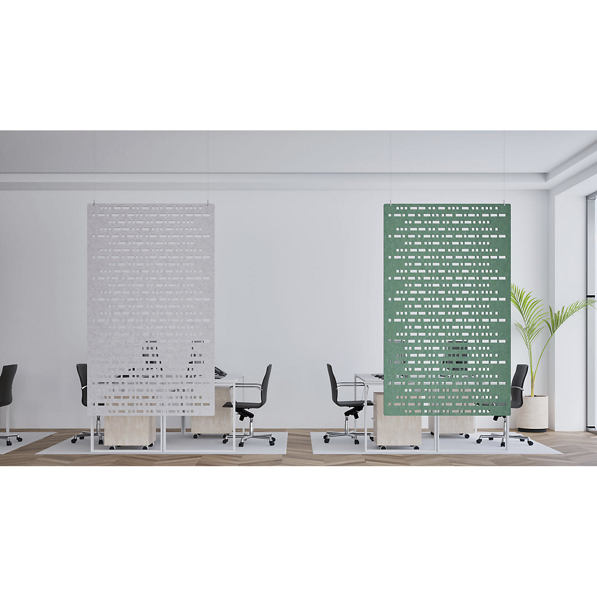 Pannello fonoassorbente da montare al soffitto – eurokraft basic (Foto prodotto 2)-1