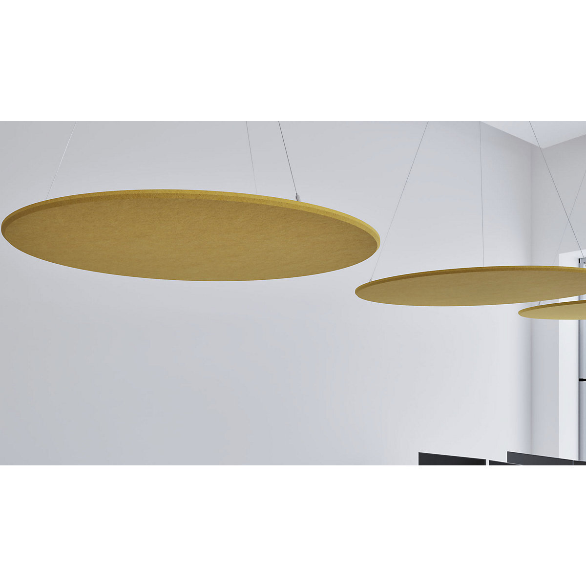 Pannello fonoassorbente da soffitto, feltro PET – eurokraft basic (Foto prodotto 15)-14