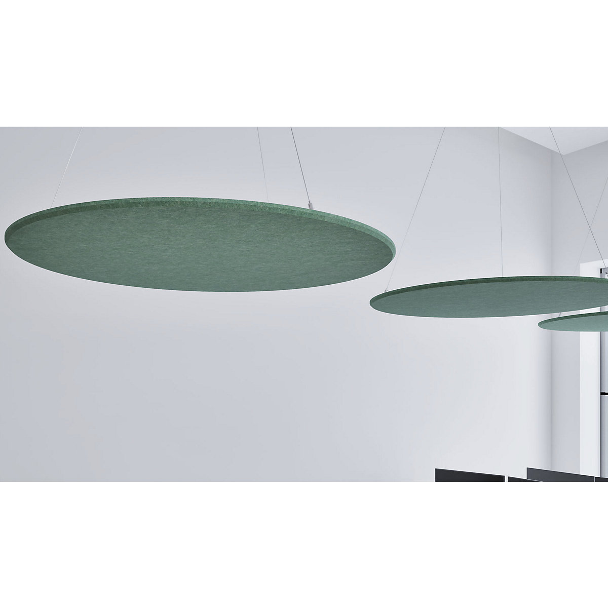 Pannello fonoassorbente da soffitto, feltro PET – eurokraft basic (Foto prodotto 15)-14
