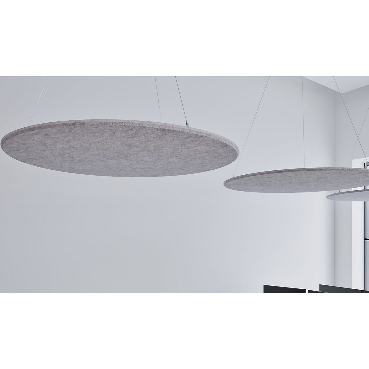 Pannello fonoassorbente da soffitto, feltro PET – eurokraft basic (Foto prodotto 15)-14