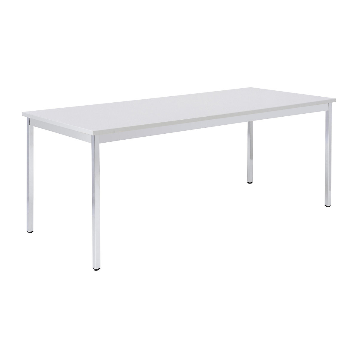 Tavolo multiuso – eurokraft basic, rettangolare, largh. x alt. 1200 x 740 mm, profondità 800 mm, piano grigio chiaro, telaio cromato-3