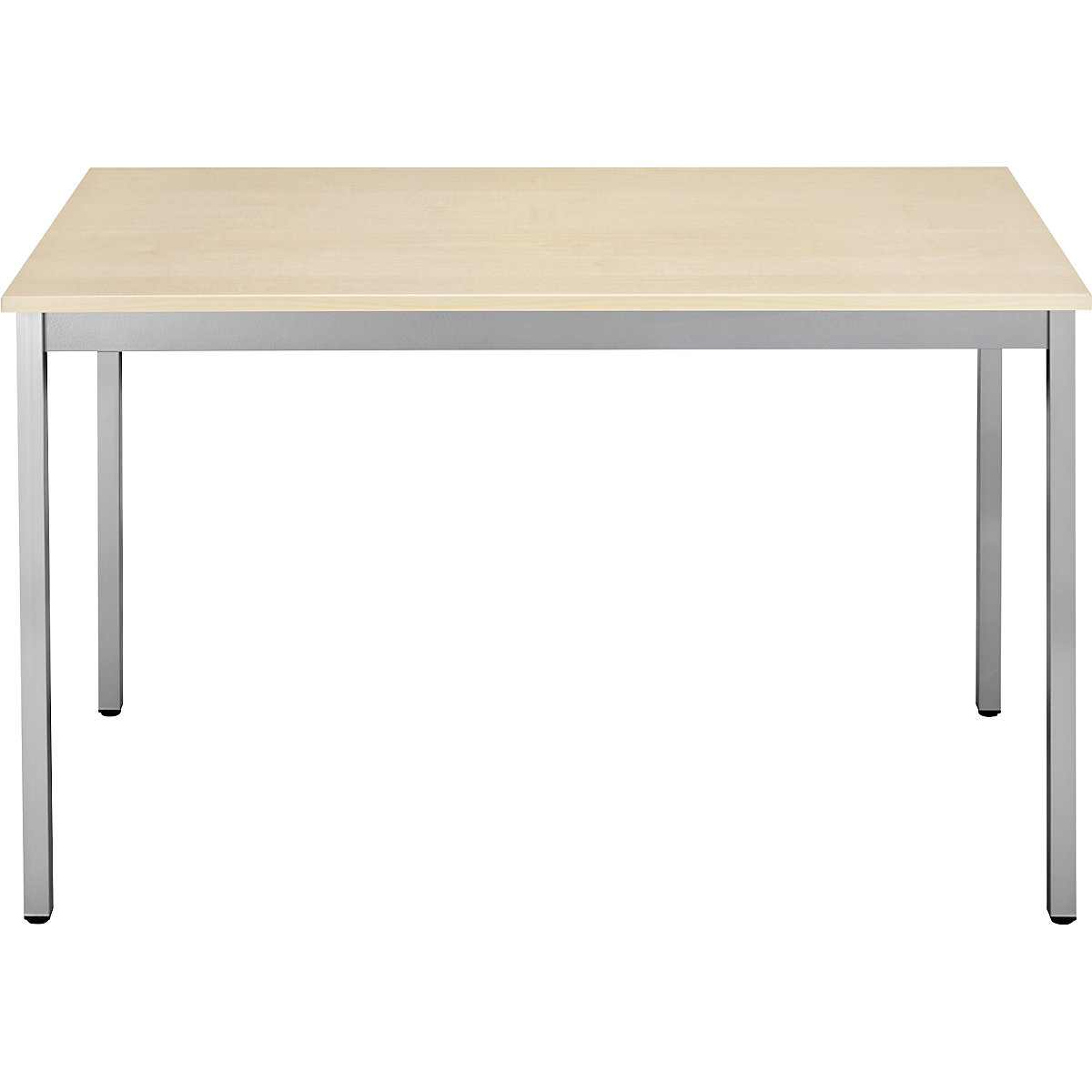 Tavolo multiuso – eurokraft basic, rettangolare, largh. x alt. 1200 x 740 mm, profondità 800 mm, piano simil-acero, telaio alluminio brillante-4