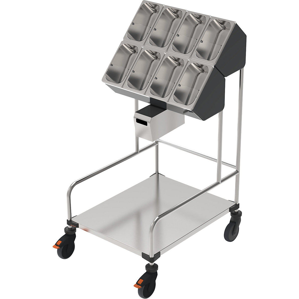 Carrello per vassoi e posate