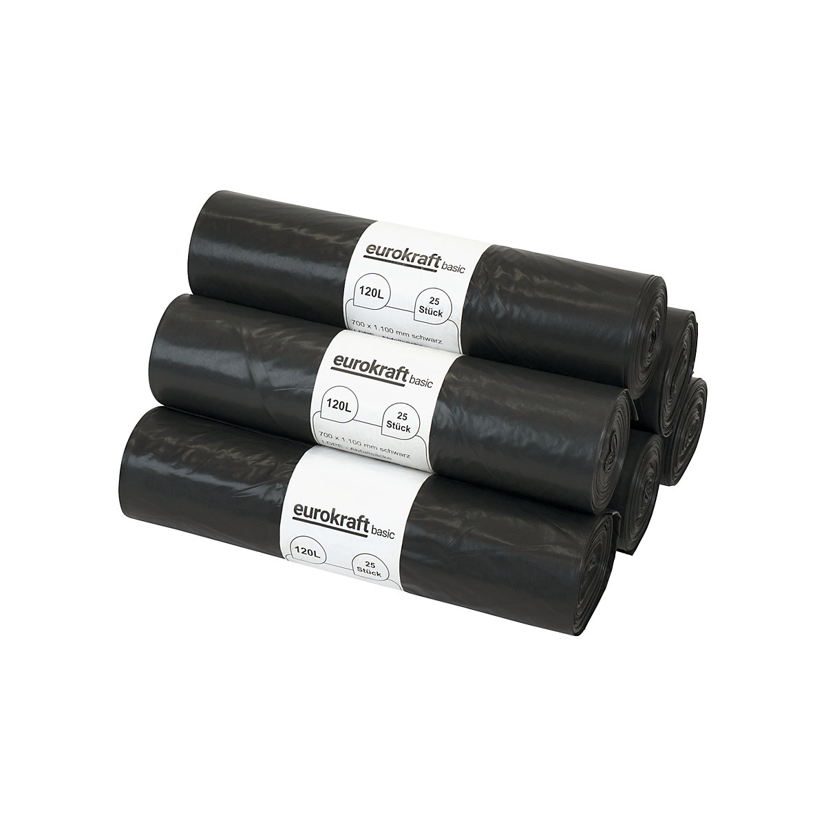 Abfallsäcke, 100% PCR LDPE, 120 l eurokraft basic (Produktabbildung 12)-11