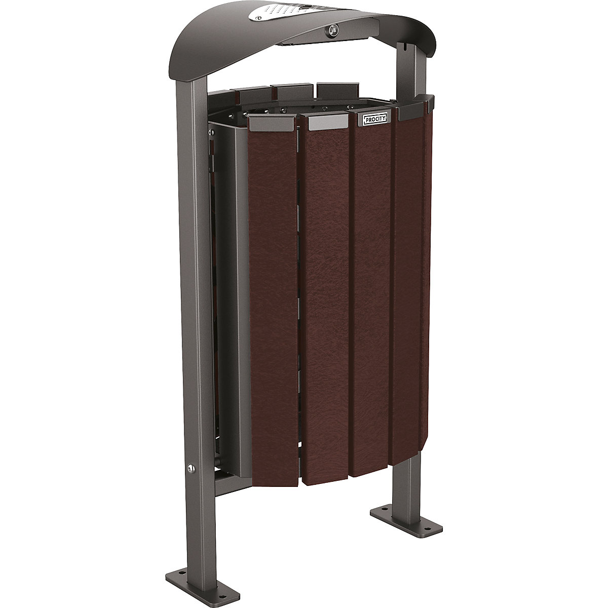 Abfallkorb SILAOS® mit Ascher PROCITY