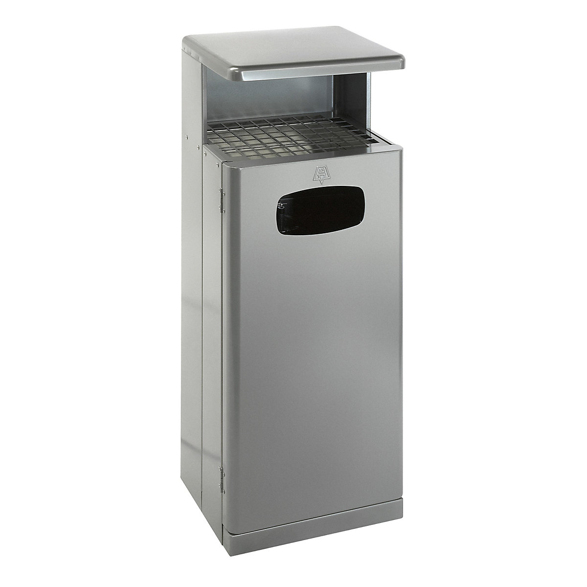 Abfallsammler mit Ascherdach, Aluminium