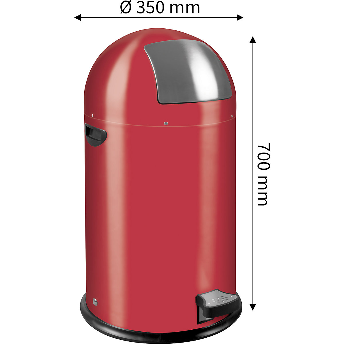 Push-Mülleimer mit Pedal EKO (Produktabbildung 4)-3