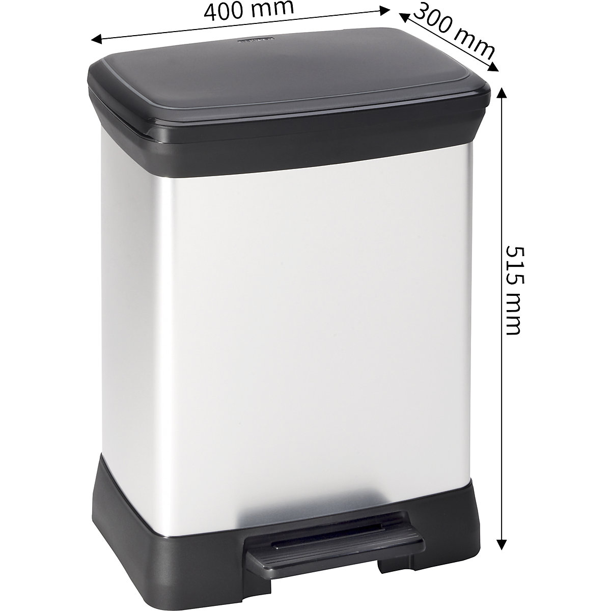 Tretmülleimer DECOBIN, eckig (Produktabbildung 4)-3