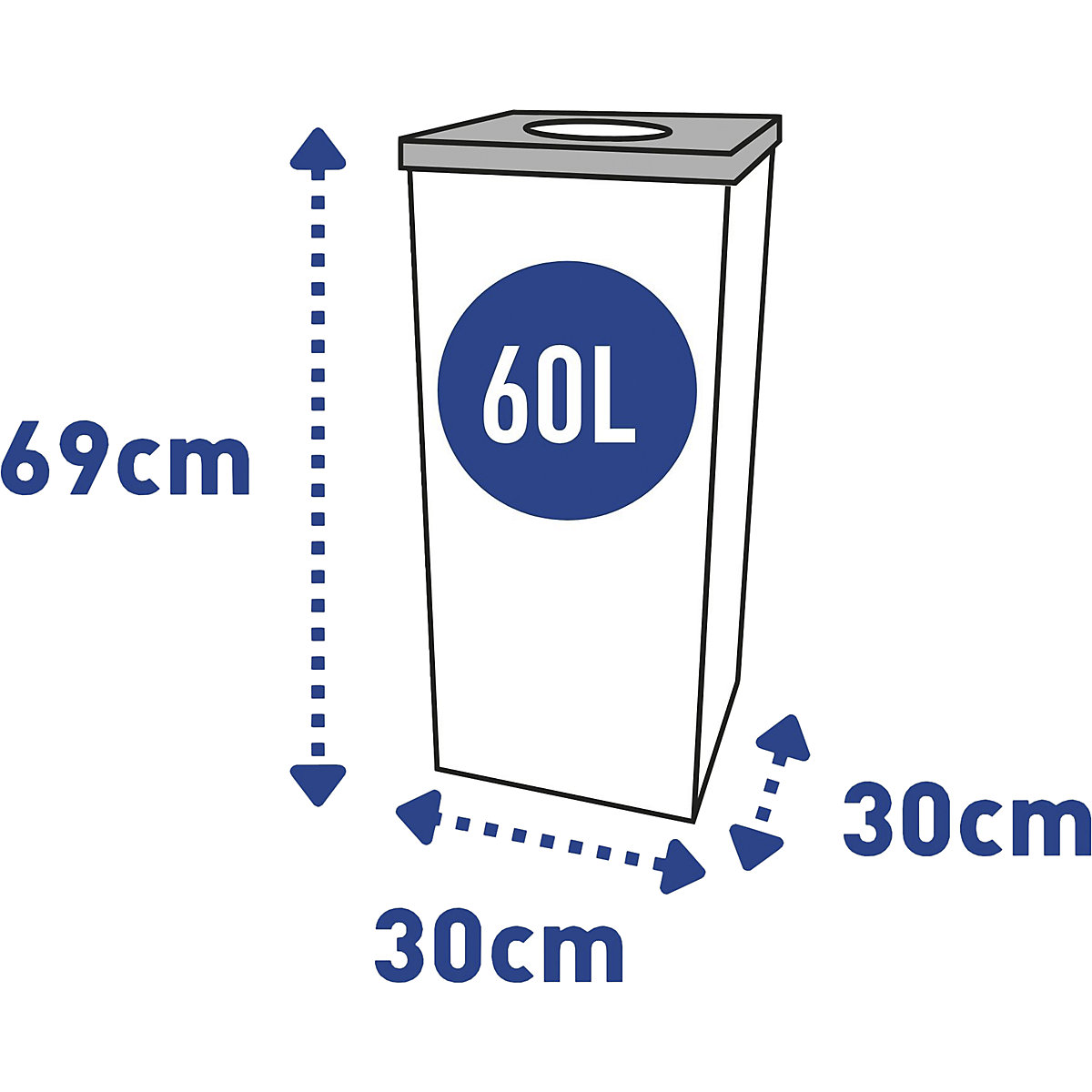 Wertstoffsammler, eckig (Produktabbildung 2)-1