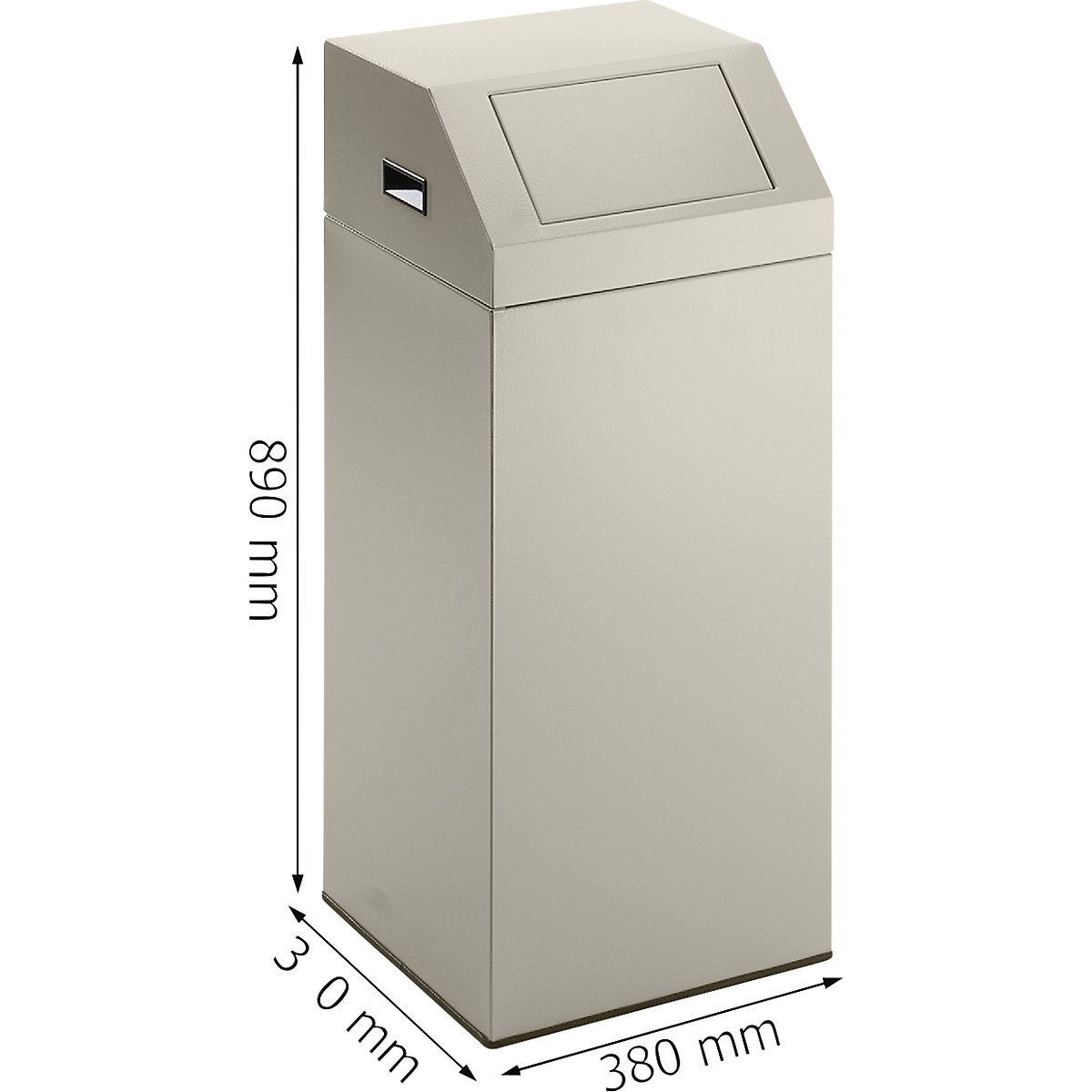 Wertstoffsammler, selbstlöschend eurokraft pro (Produktabbildung 3)-2