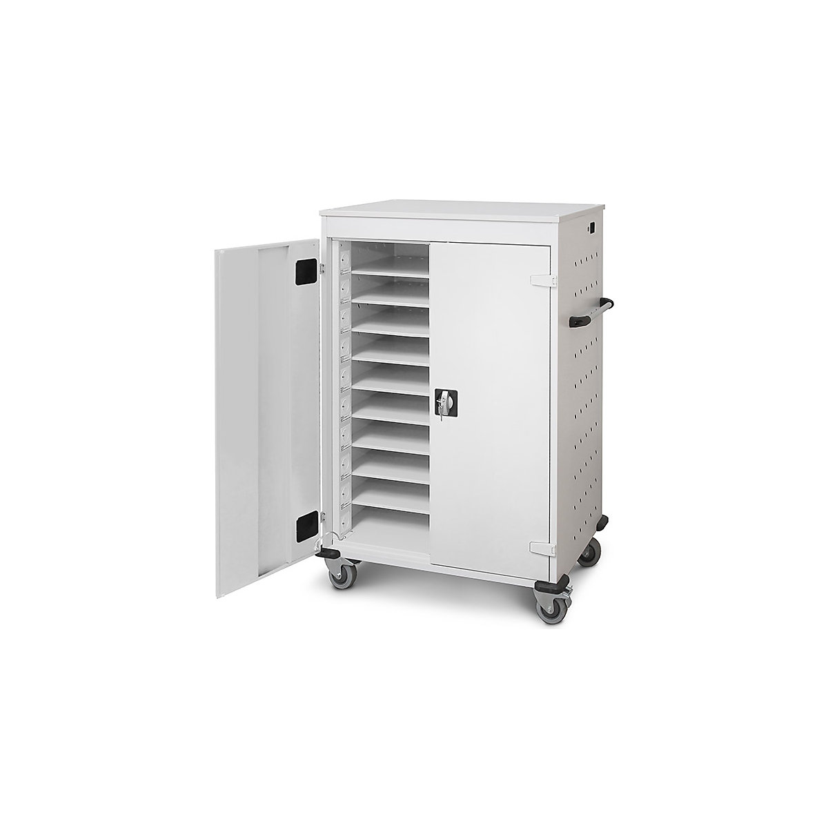 Kaiserkraft Laptop Charging Cart 20 Compartments Light Grey 10