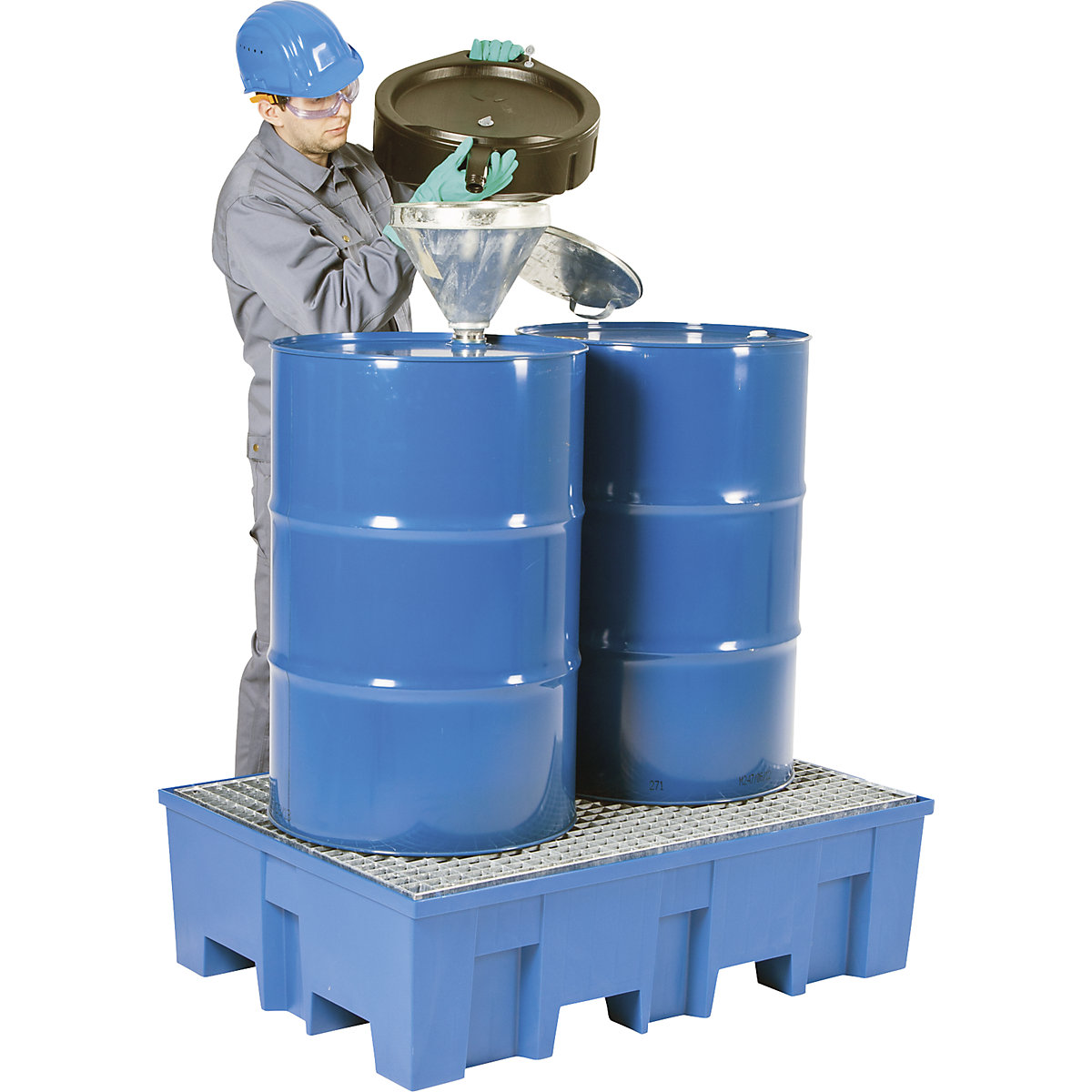 PE-Auffangwanne für 2 Fässer à 200 Liter (Produktabbildung 11)-10