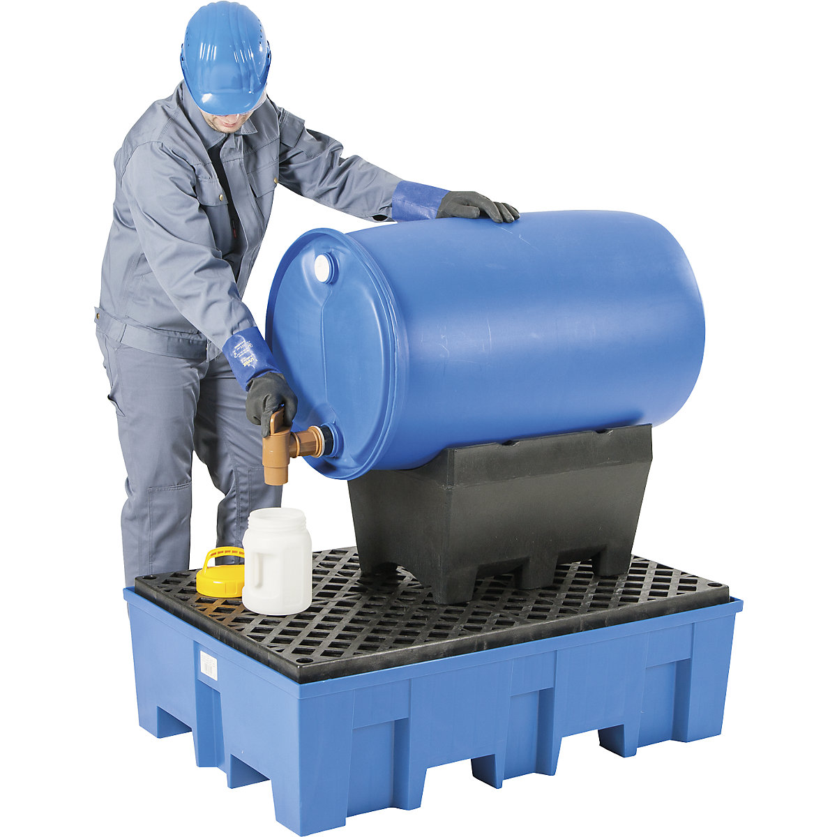 PE-Auffangwanne für 2 Fässer à 200 Liter (Produktabbildung 11)-10