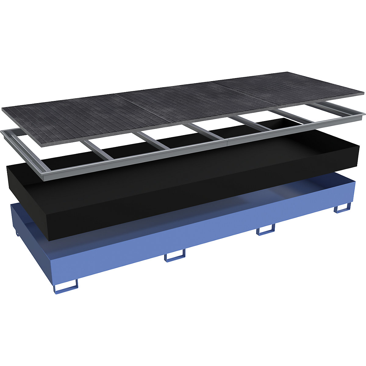 Regal-Bodenwanne mit PE-Einsatz eurokraft pro