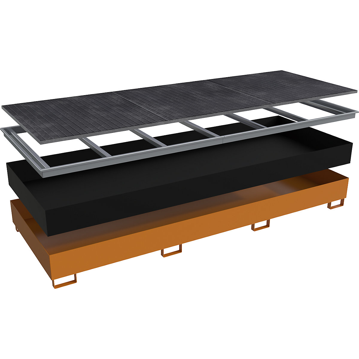 Regal-Bodenwanne mit PE-Einsatz eurokraft pro