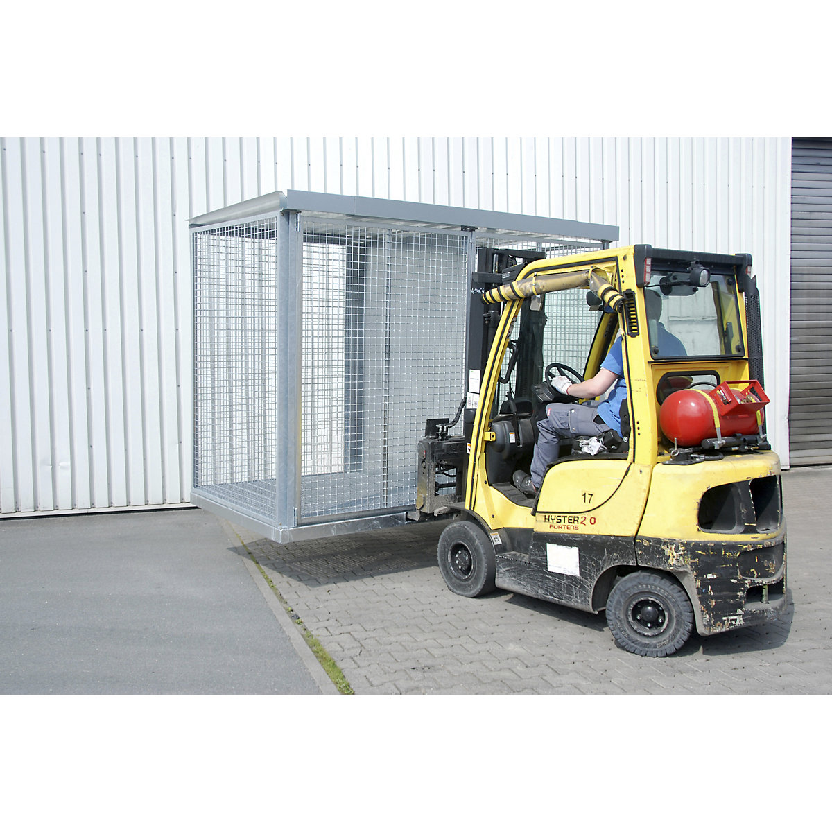 Montierter Gasflaschen-Gittercontainer eurokraft pro (Produktabbildung 6)-5