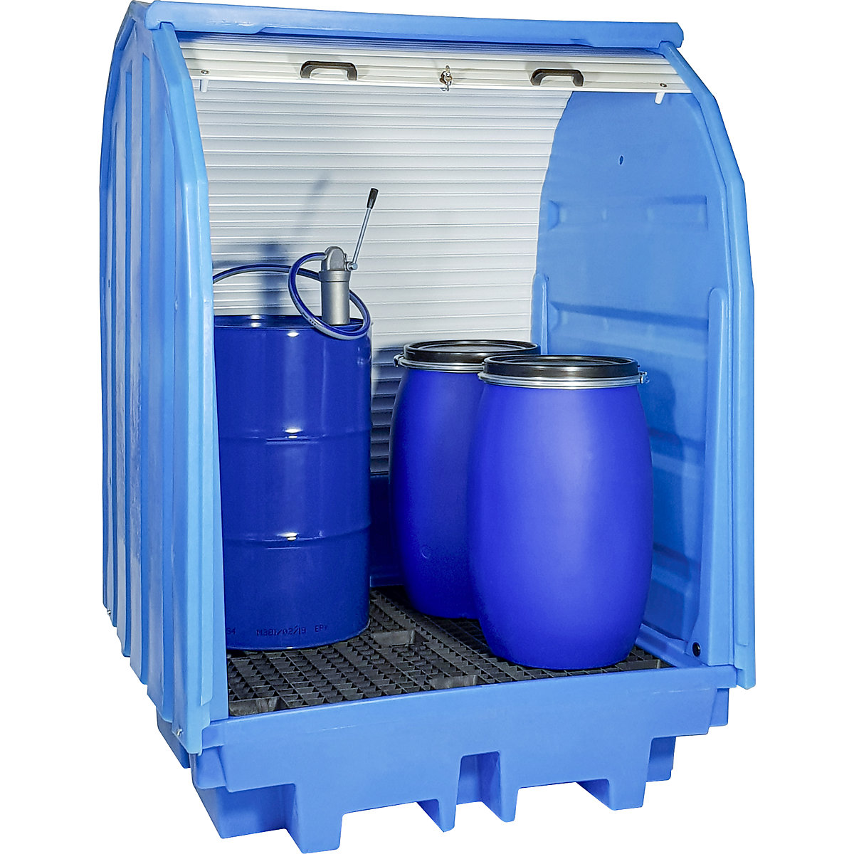 PE-Gefahrstoffdepot mit Jalousie eurokraft basic (Produktabbildung 8)-7