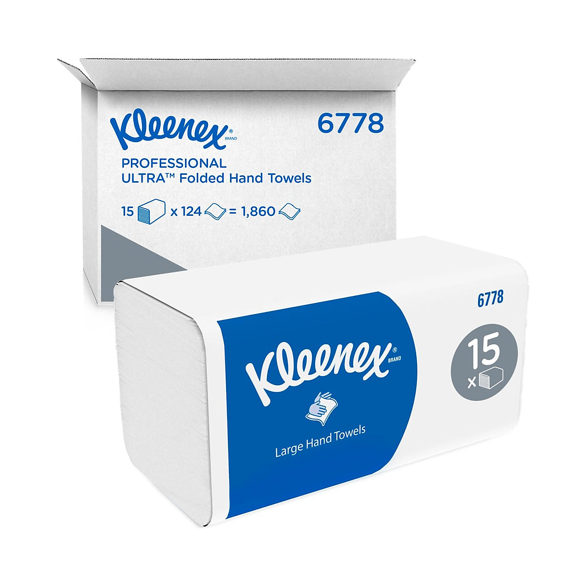 Kleenex Faltpapierhandtücher V-Faltung Kimberly-Clark (Produktabbildung 2)-1