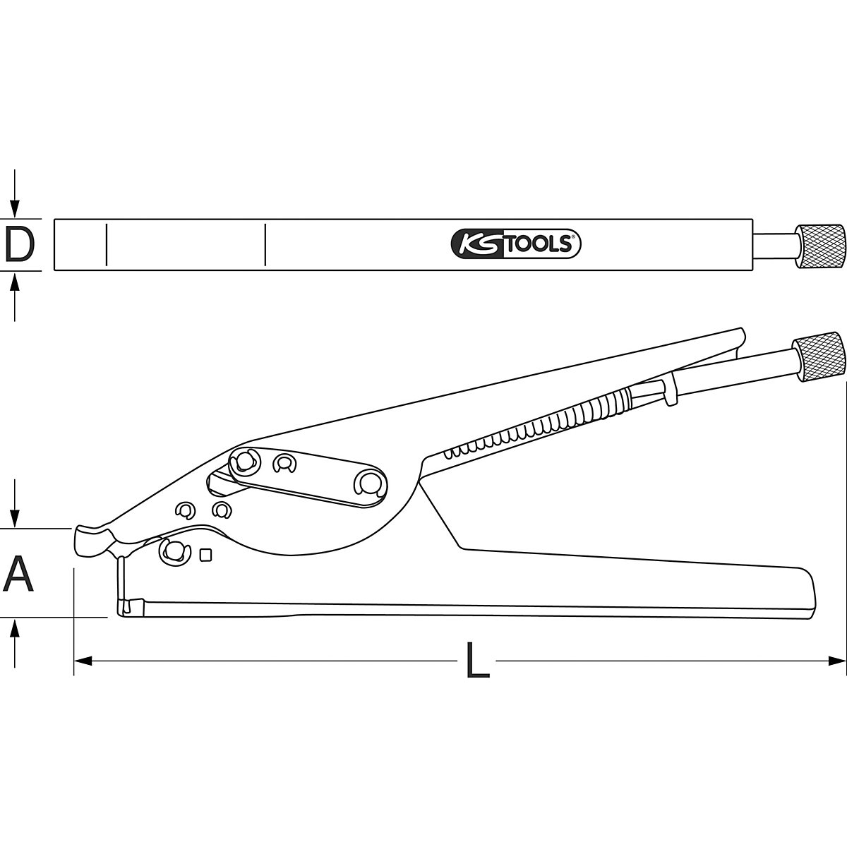 Pistol pentru legături de cabluri – KS Tools (Imagine produs 2)-1