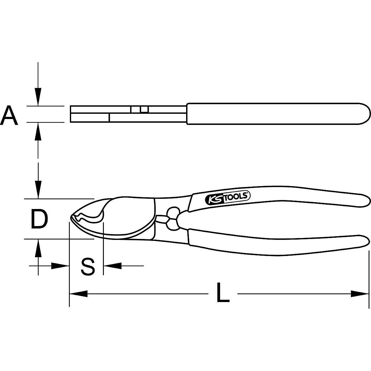 Clește pentru tăierea cablurilor – KS Tools (Imagine produs 2)-1