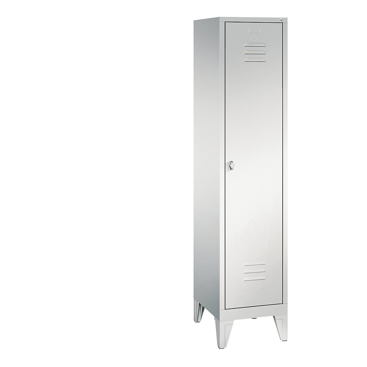 C+P – Garderobni ormar CLASSIC s nogama, 1 odjel, širina odjela 400 mm, u svijetlosivoj boji