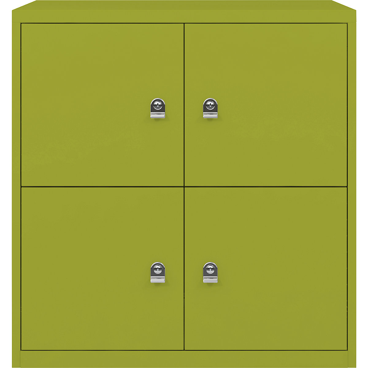 Ormar LateralFile™ Lodge – BISLEY, s 4 pretinca sa zaključavanjem, visina po 375 mm, u zelenoj boji-9