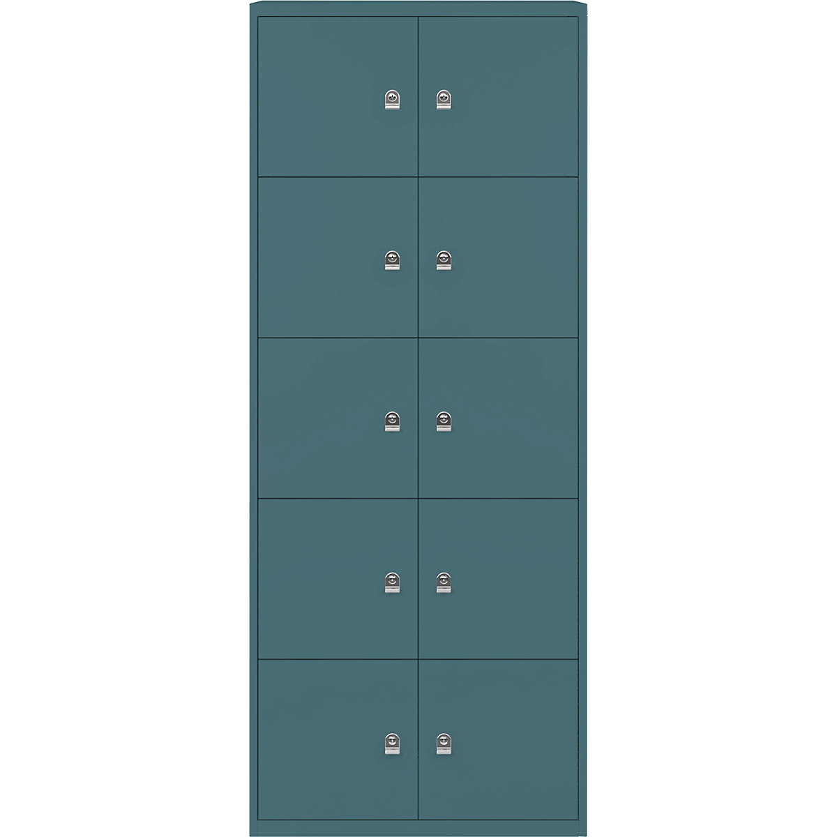 Ormar LateralFile™ Lodge – BISLEY, s 10 pretinaca sa zaključavanjem, visina po 375 mm, u zeleno plavoj boji-17