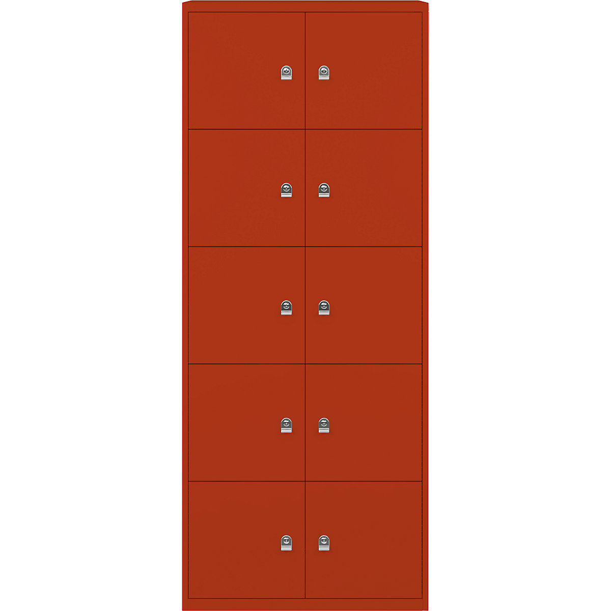 Ormar LateralFile™ Lodge – BISLEY, s 10 pretinaca sa zaključavanjem, visina po 375 mm, u sevilja crvenoj boji-31
