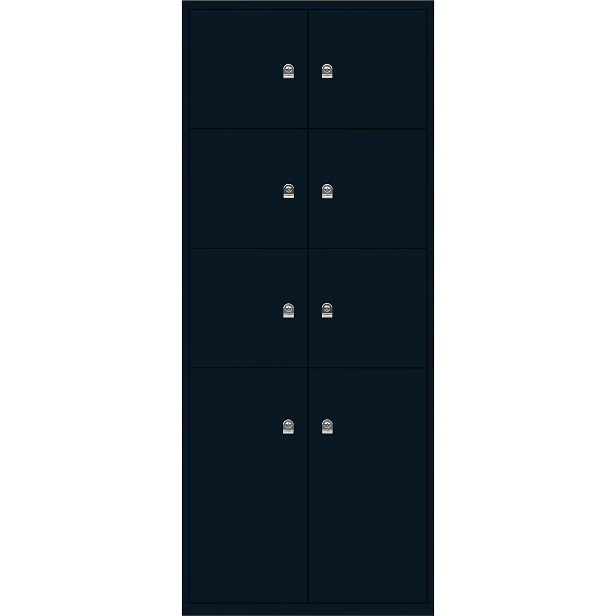 Ormar LateralFile™ Lodge – BISLEY, s 8 pretinaca sa zaključavanjem, visina 6 x 375 mm, 2 x 755 mm, u prusko crnoj boji-24