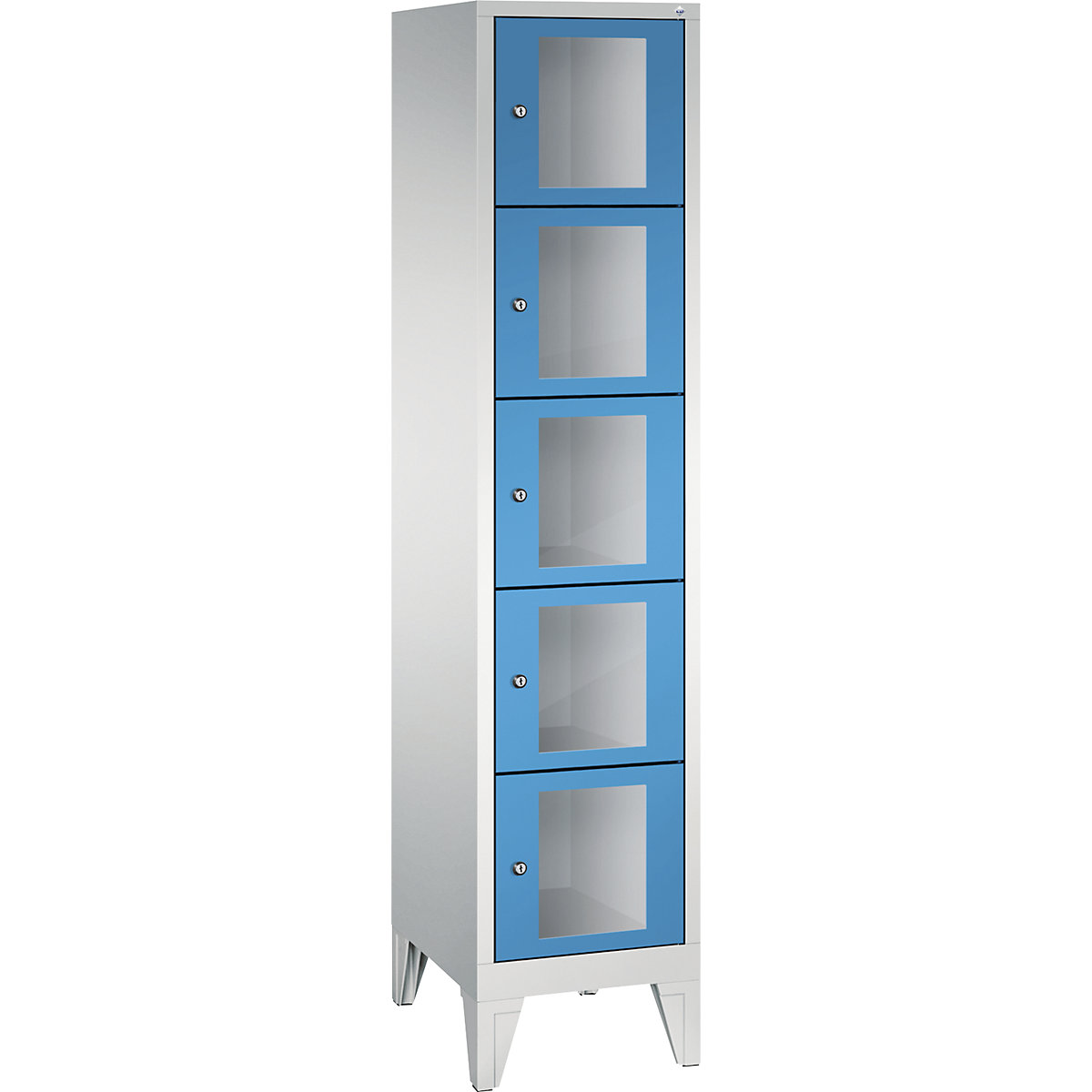 Ormar s pretincima CLASSIC, visina pretinca 295 mm, s nogama – C+P, 5 pretinaca, širina 420 mm, vrata u svijetloplavoj boji